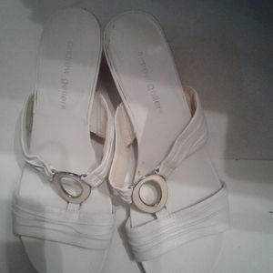 Andrew Geller woman Sandals,white sz9m.